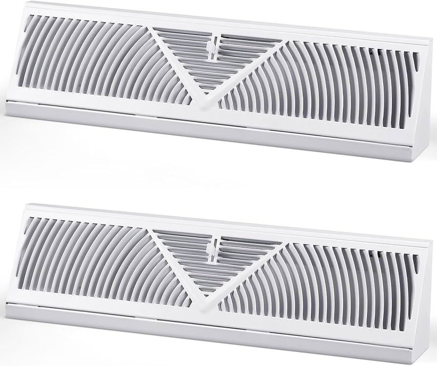 Yaocom 2 Pack Baseboard Register Vent 18 Inch Duct Opening